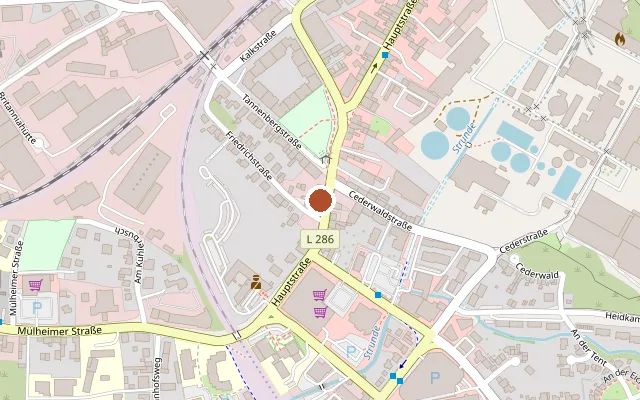 Karte mit der Lage von Area 51 Bar & Lounge