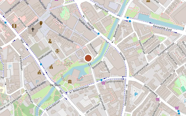 Karte mit der Lage von Café De Regenboog
