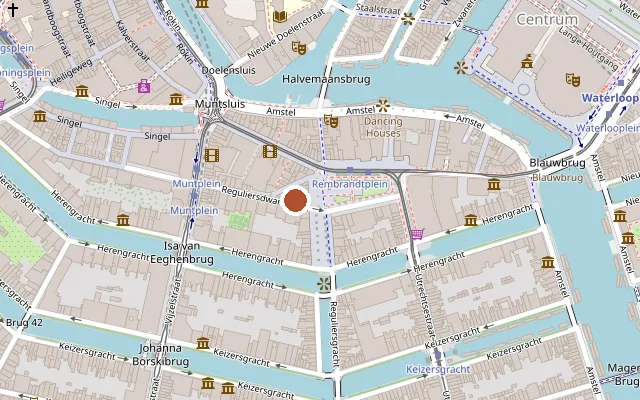 Karte mit der Lage von Café Montmartre