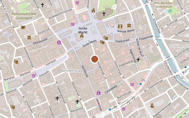 Karte mit der Lage von Café Tram 13