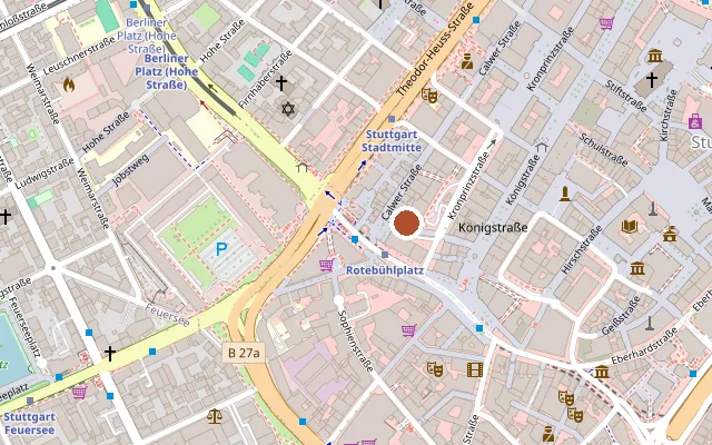 Karte mit der Lage von DERTOUR Reisebüro