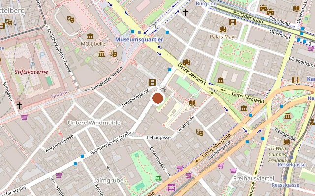 Karte mit der Lage von Felixx Bar