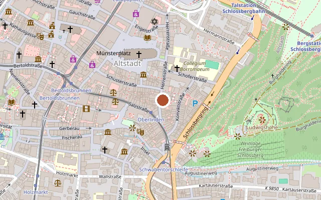Karte mit der Lage von Gasthaus Löwen