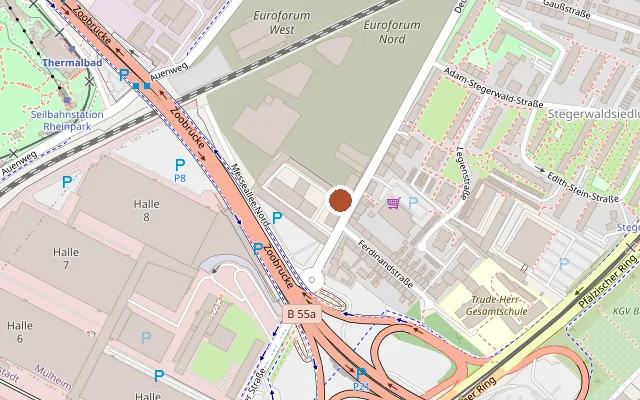 Karte mit der Lage von Gebäude 9