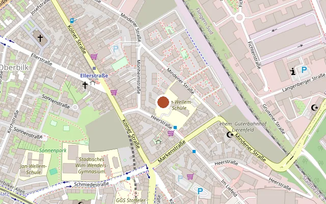 Karte mit der Lage von Heerstraße 18