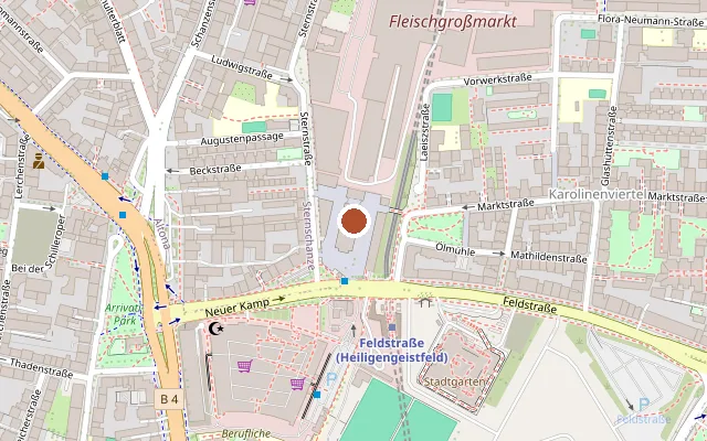 Karte mit der Lage von Knust