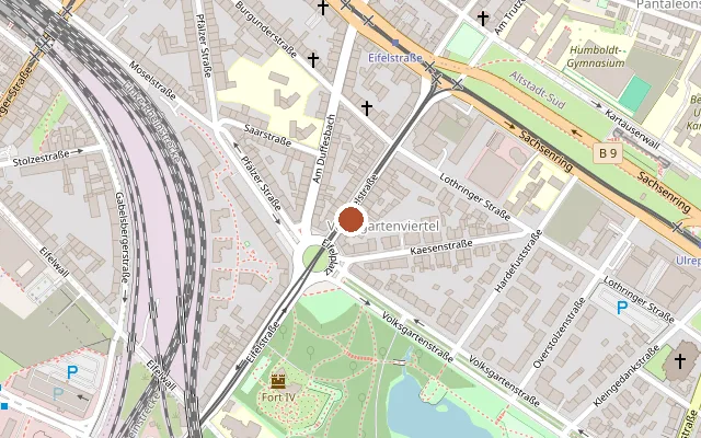 Karte mit der Lage von Metropol Theater Köln