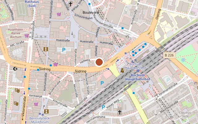 Karte mit der Lage von Metropolis Bochum
