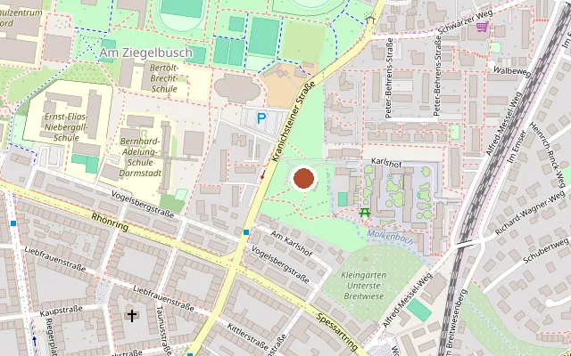 Karte mit der Lage von Queeres Zentrum