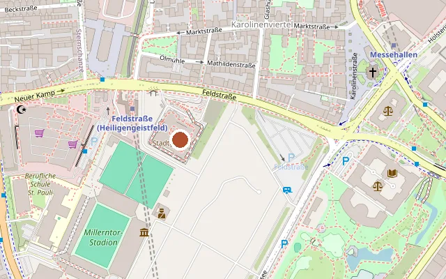 Karte mit der Lage von Terrace Hill