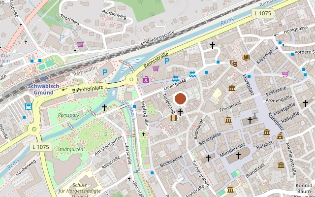 Map showing where AIDS-Hilfe Schwäbisch Gmünd e. V. is