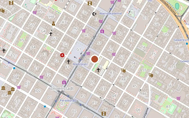 Map showing where Aidsberatung im Gesundheitsamt is