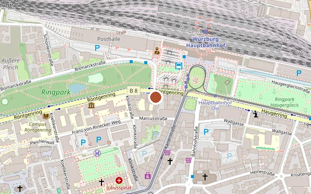 Map showing where Aidsberatungsstelle der Caritas is