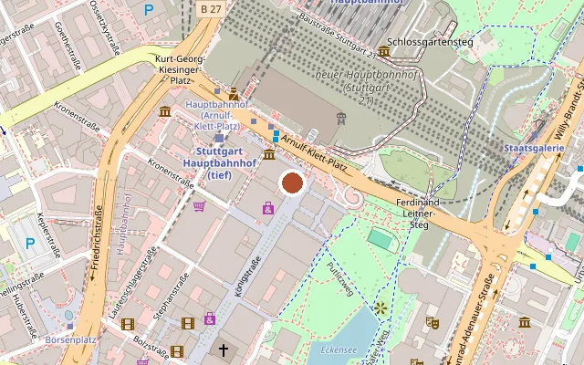 Map showing where Aidshilfe Baden-Württemberg e. V. is