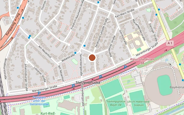 Map showing where Aidshilfe Leverkusen e.V. is