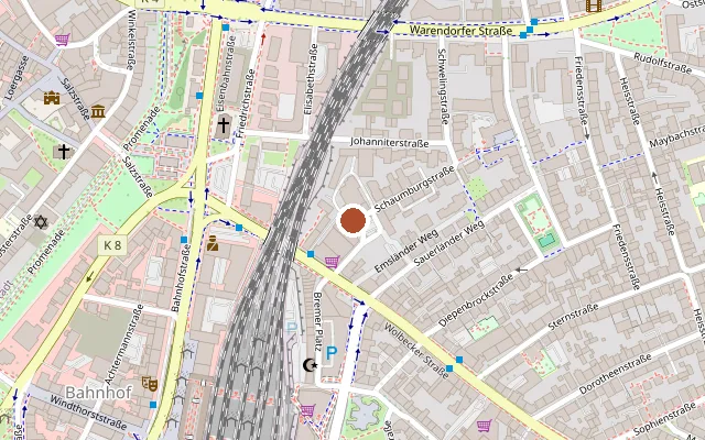 Map showing where Aidshilfe Münster e.V. is