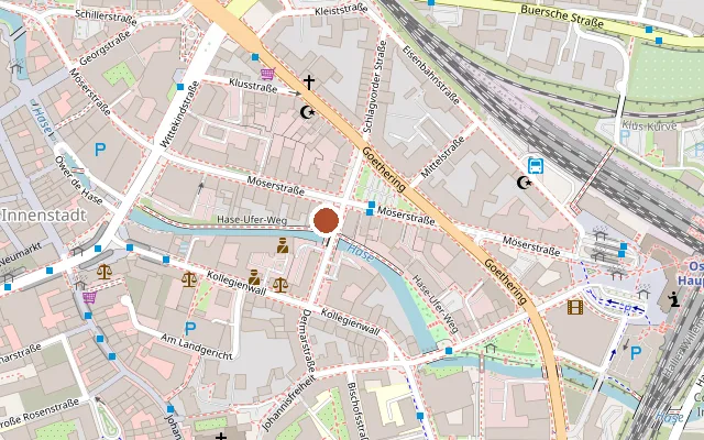 Map showing where Aidshilfe Osnabrück e.V. is