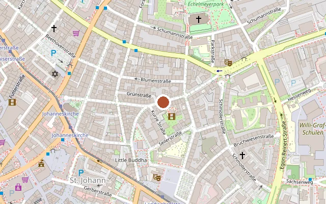 Map showing where Aidshilfe Saar is