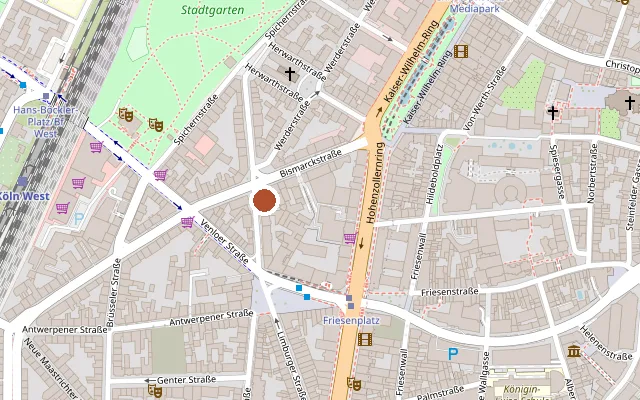 Map showing where Anyway (Jugendzentrum) is