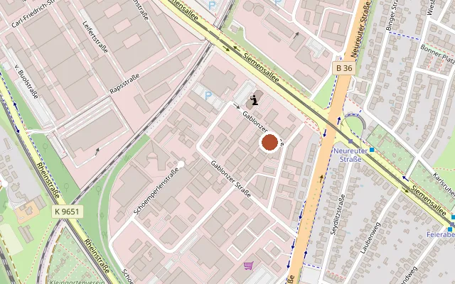 Map showing where Atlantik Kino is