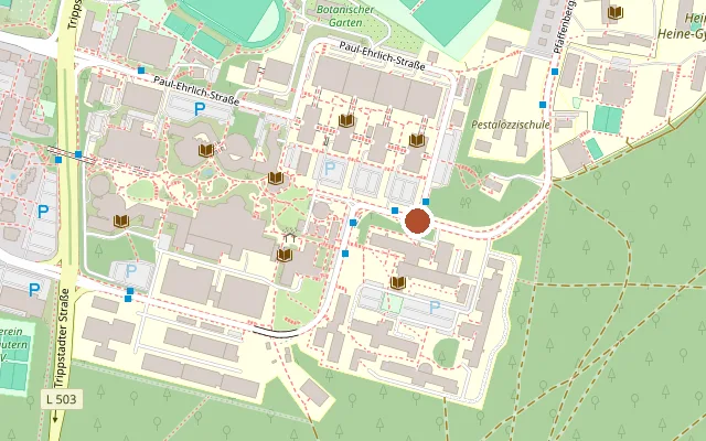 Map showing where Autonomes Schwulenreferat KL is