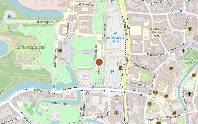 Map showing where Autonomes Schwulenreferat Uni Münster is