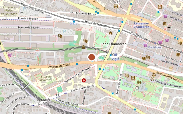 Map showing where Backstage Club @ GT's Lounge is