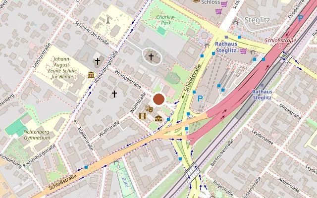 Map showing where Bar Sofia is
