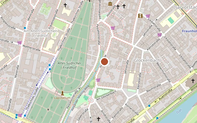 Map showing where Beim Franz is