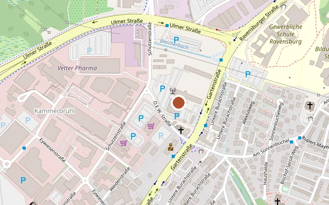 Map showing where Beratungsstelle im Gesundheitsamt RV is