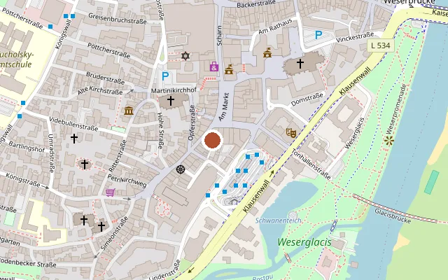 Map showing where Bistro André is