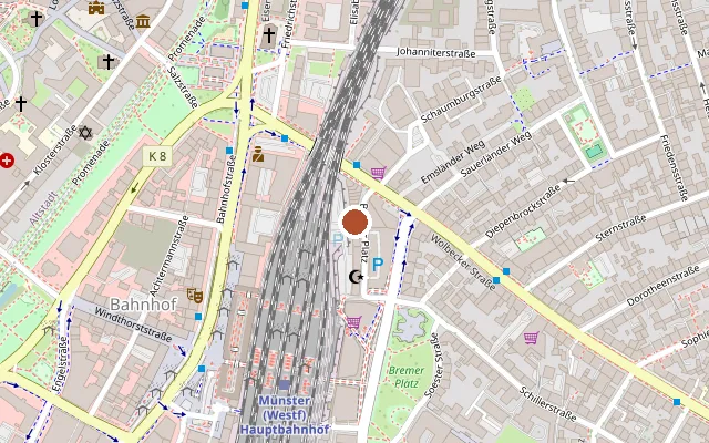 Map showing where Black Light is