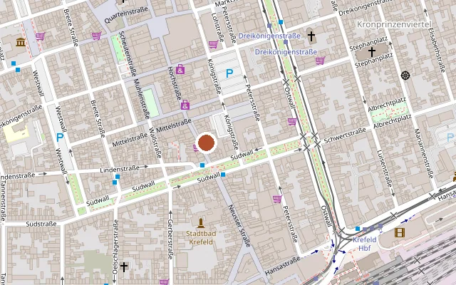 Map showing where Blue Movie is
