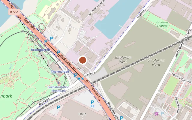 Map showing where Bootshaus is