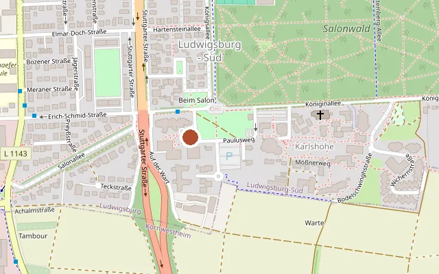 Map showing where Bunt für's Leben is