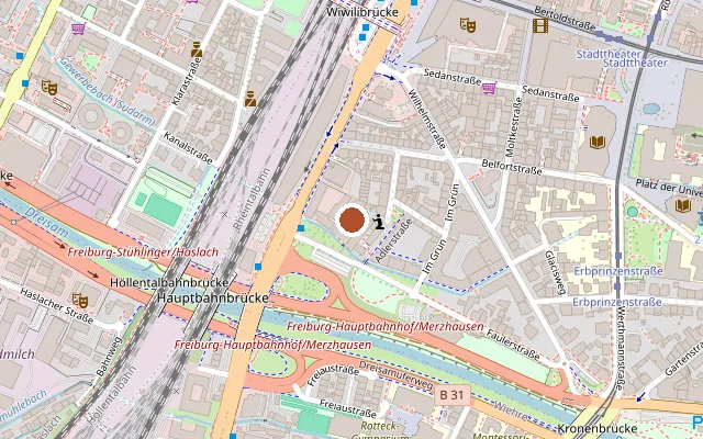 Map showing where Bunte Jugend is