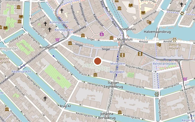 Map showing where Café B'Femme is