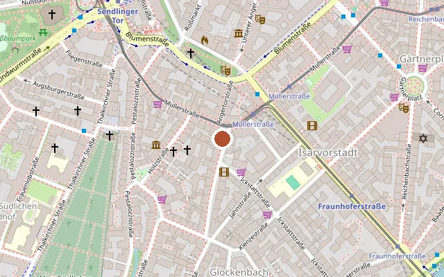 Map showing where Café Nil is