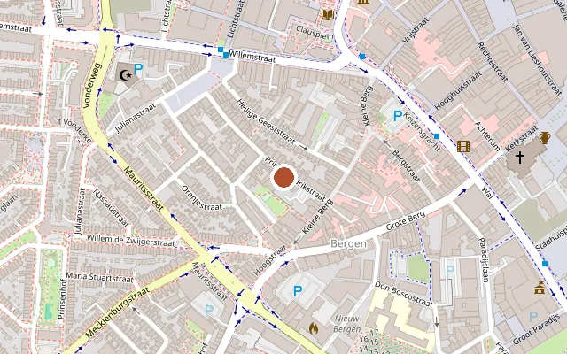 Map showing where Café Pand54 is