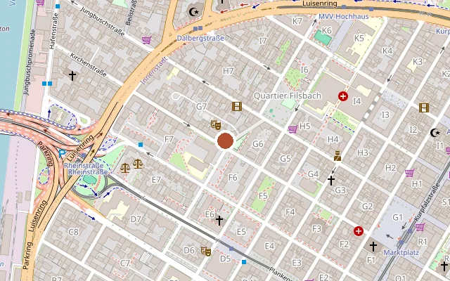 Map showing where Chocolate Cocktail Bar is