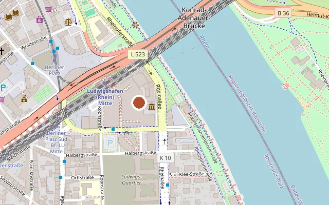Map showing where Club Ludwiq is