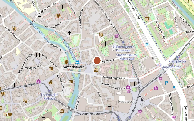 Map showing where Club Palais 13 is