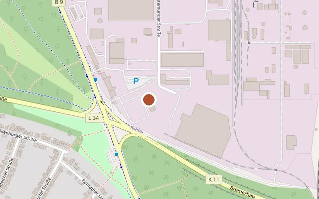 Map showing where Die Kantine is