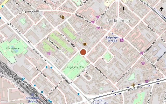 Map showing where Die Linke. queer Hessen is