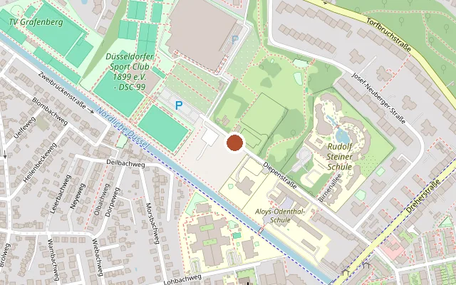 Map showing where Diepenstraße 24 is