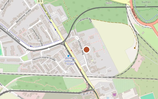 Map showing where Dirk-Bach-Haus is