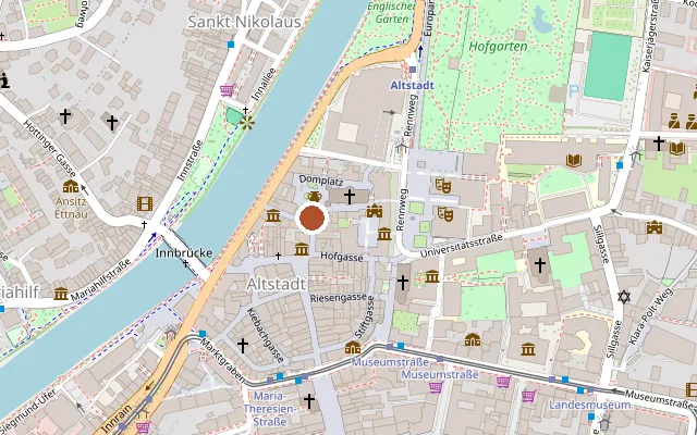Map showing where Dom Cafe-Bar is