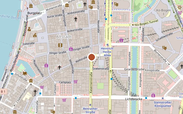 Map showing where Ellerstraße 84 is