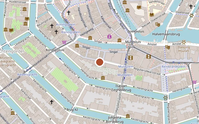 Map showing where Exit Café is