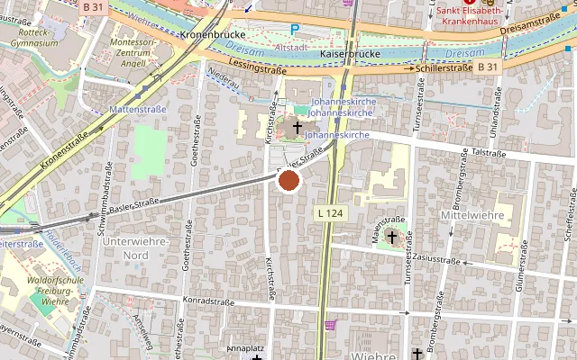 Map showing where FMGZ Frauen & Mädchen Gesundheitszentrum is